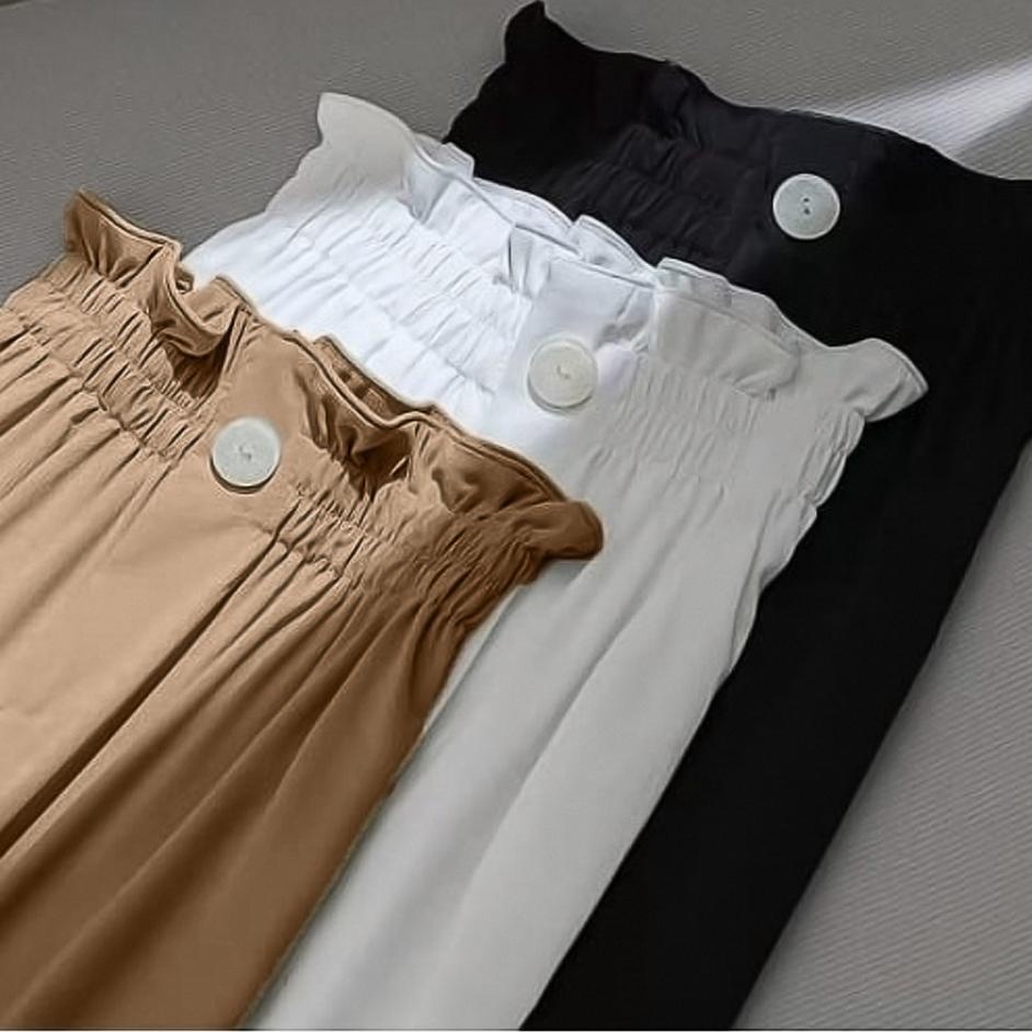 Rekomendasi Celana Wanita Kulot Panjang Terbaru 2022 Model Korea Leg Highwaist Pinggang Karet Elasti