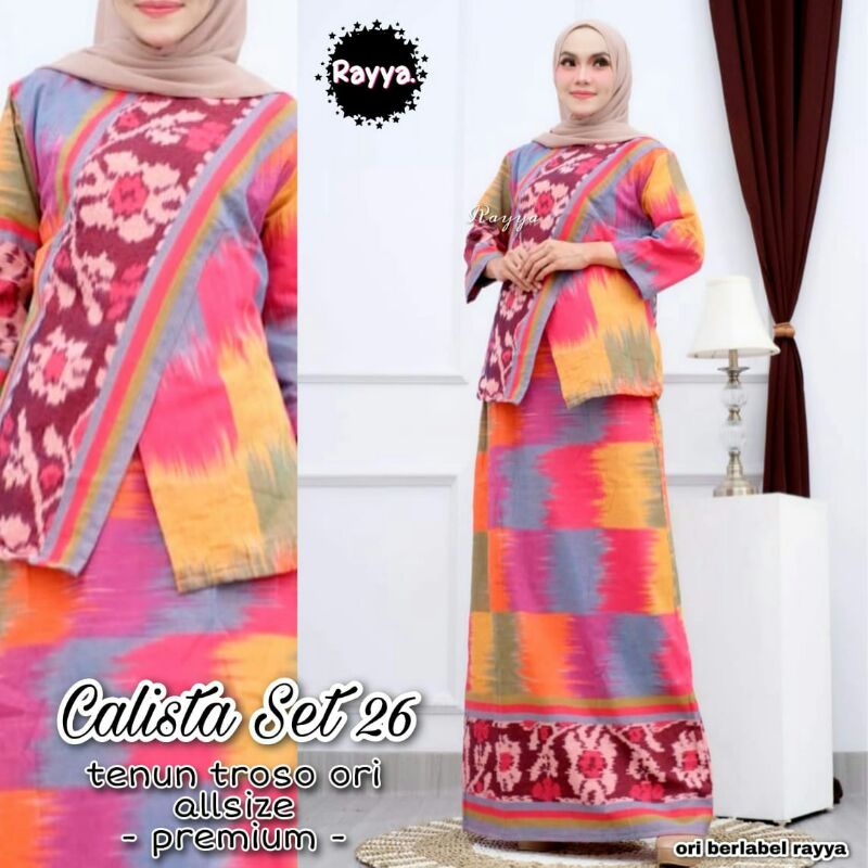 Setelan Batik RNB original modern/ RNB batik katun kerja kantor baju pns /batik guru batik Calista S