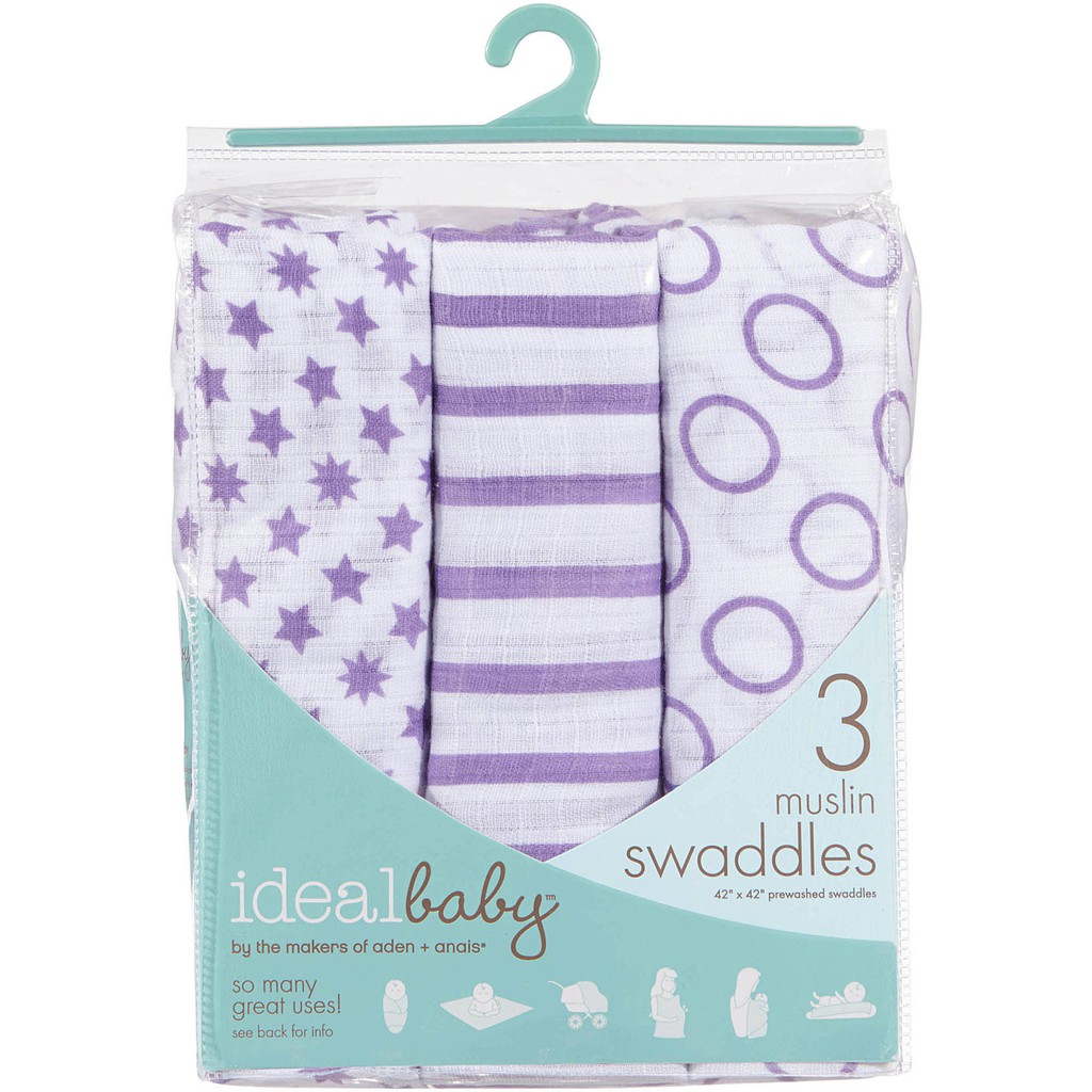 Ideal Baby 3 Pack Muslin Swaddles Cherub Kain Bedong Bayi Dan Anak Shopee Indonesia