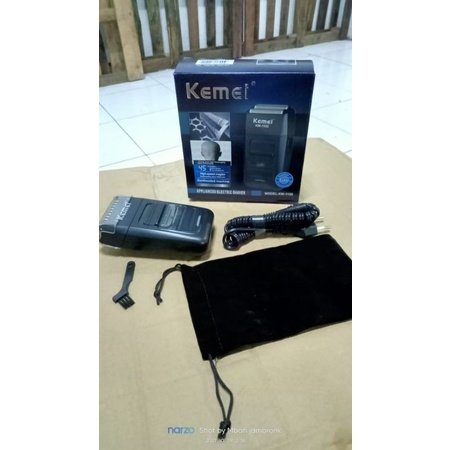 Alat Mesin Cukur Kumis Jenggot Shaver Recharger Kemei Km1102