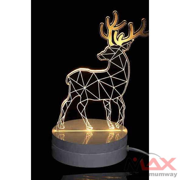 lampu hias 3D lampu tidur meja kamar tidur Lampu 3D LED Transparan Design lampu malam LD3200 Warna Putih 3D LED Lamp Creative 3D LED Night Lights Novelty Illusion Night Lamp 3D Illusion Table Lamp For Home Decorative Light