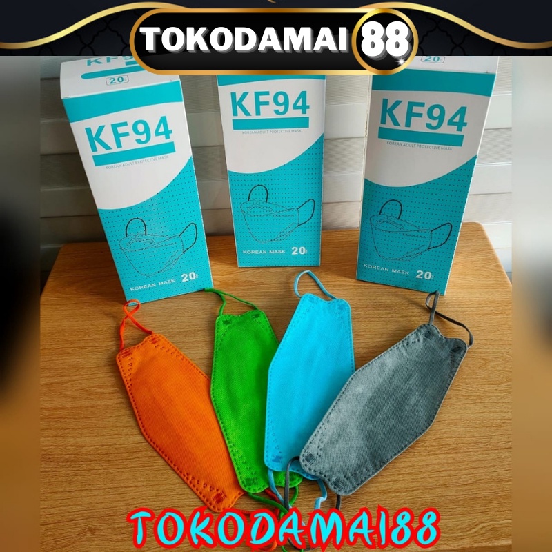 MASKER KF94 TALI SENADA DENGAN WARNA MASKER ISI 10 PCS/PACK