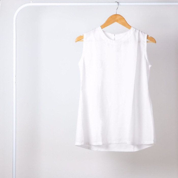 PROMO KAFTAN INNER MANSET TANGAN BUNTUNG (TANPA LENGAN) / Atasan Daleman Kaftan COD - Putih, L MURAH