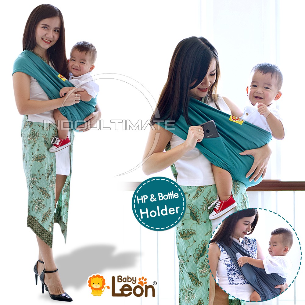 BABY LEON Gendongan Bayi Kaos BY44-GREEN Tosca / Gendongan kaos Geos gendongan bayi baby murah