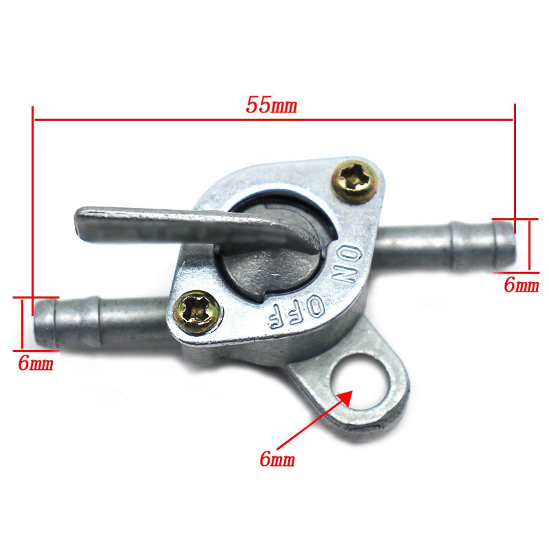 [1Piece Universal In-line Petrol Fuel Valve Tap On-Off Switch][Mini Motorcycle Scooter Fuel Tap Gas Petrol Valve Fuel Tank Switch][One In One Out of The Beach Car Double-ended Oil Switch Trolley ]