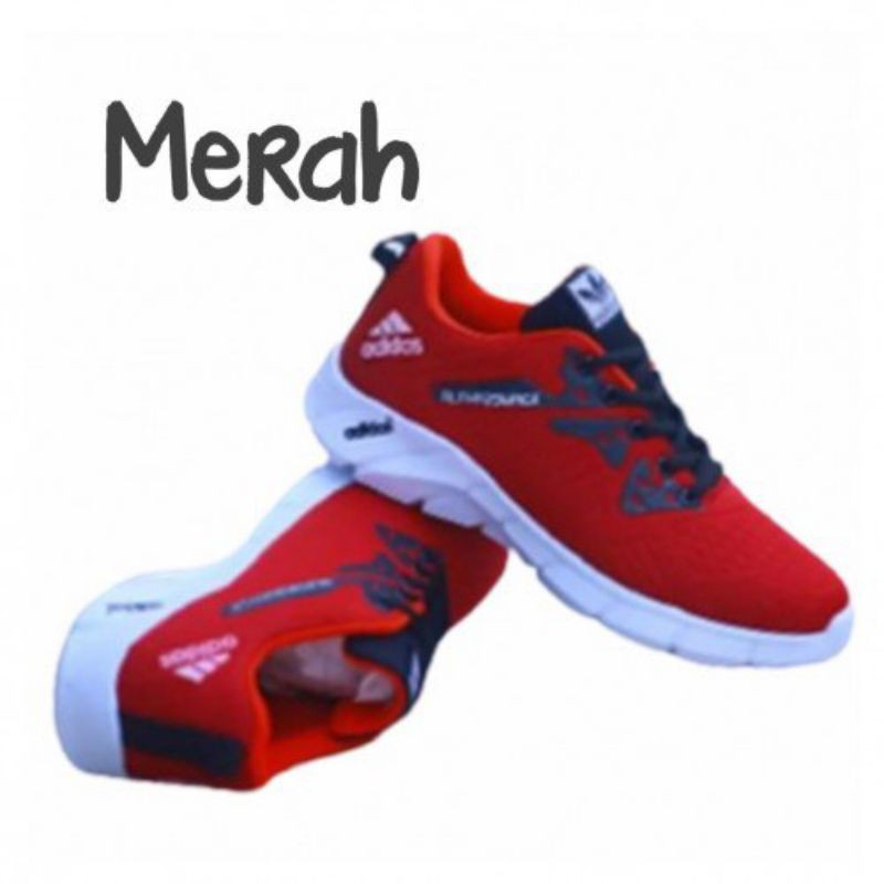 ADIDAS ALPABOUNCE MERAH SEPATU LARI PRIA NYAMAN