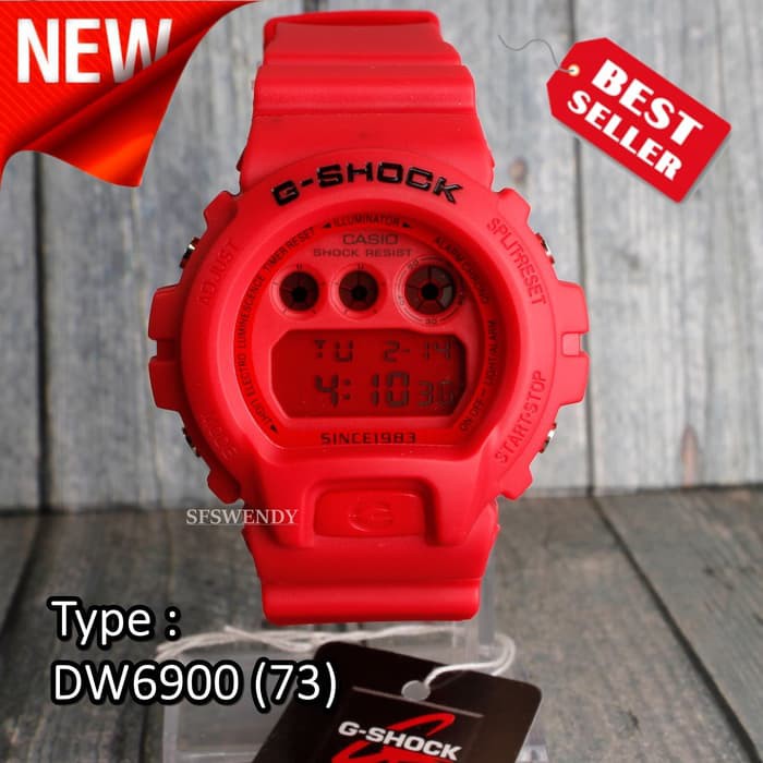 G Shock DW-6900 merah digital jam tangan pria & anak anak anti air