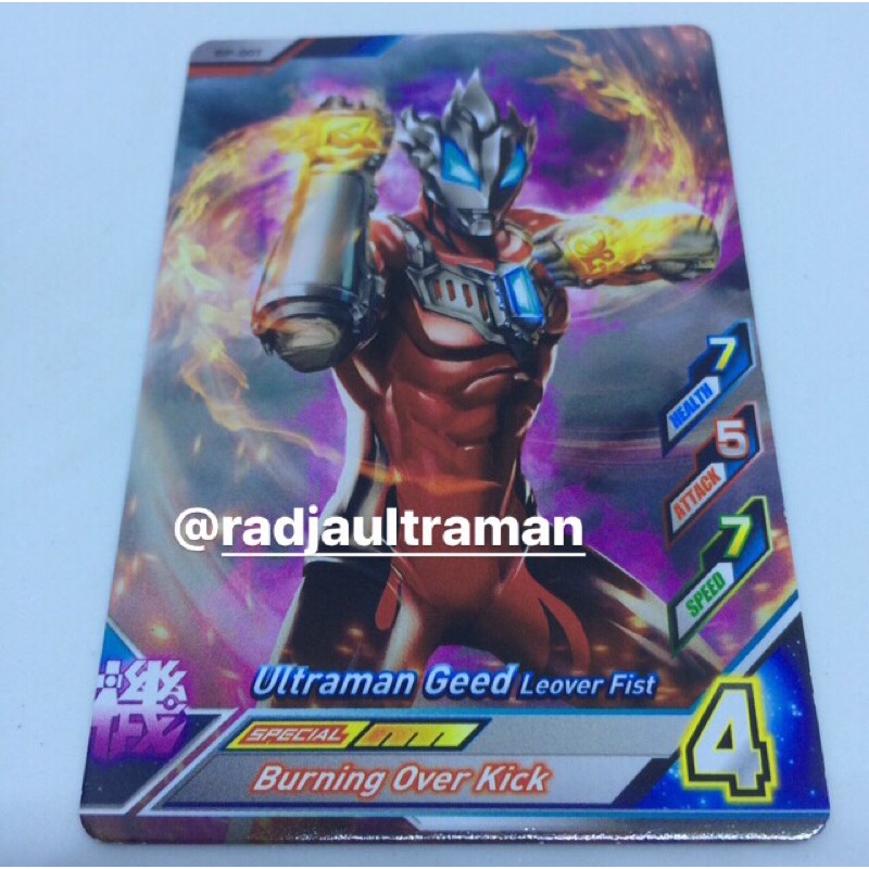 Promotion Card Ultraman R/B BP007 Ultraman Geed Leover Fist Original
