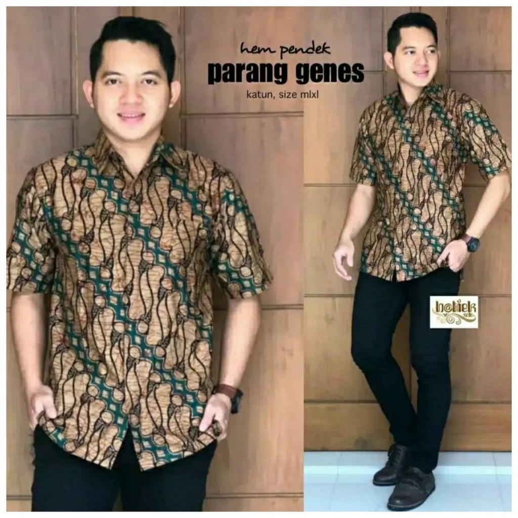 BIG SALE KEMEJA BATIK PRIA LENGAN PENDEK BAJU BATIK PRIA M L XL XXL JUMBO BATIK KANTOR MODERN MURAH