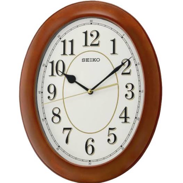 Jam Dinding SEIKO CLOCK QXA664B Wooden Case ORIGINAL