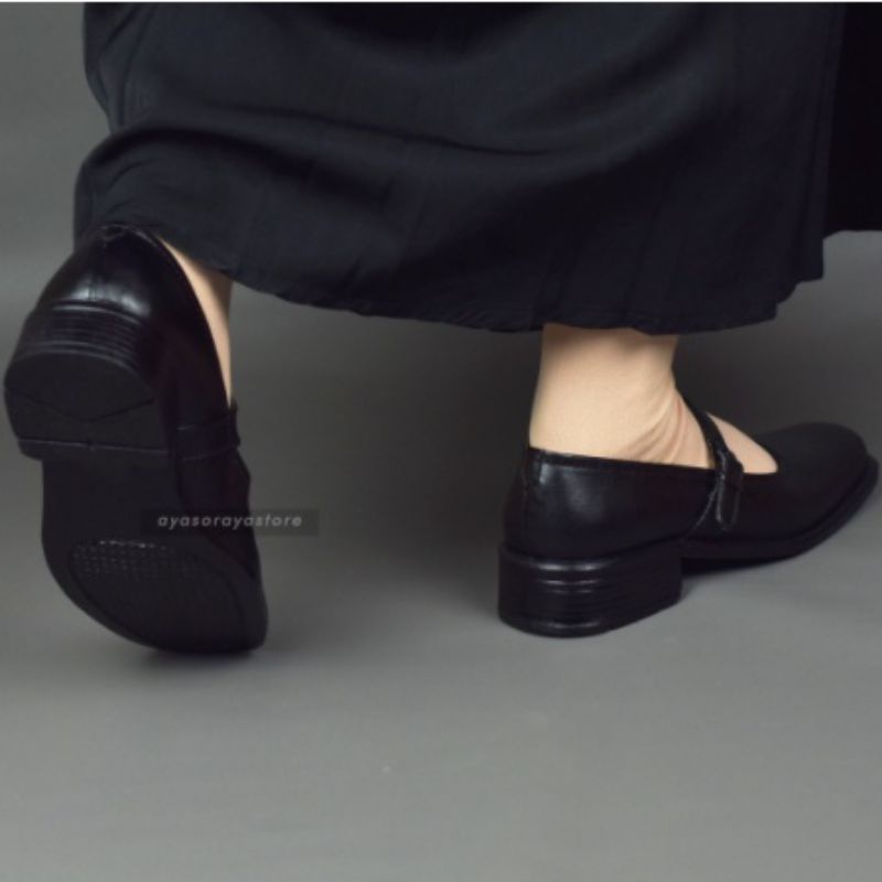 Sepatu Kerja Wanita Hak 3cm Sepatu paskibra wanita Sepatu hak Pantofel formal Cewek