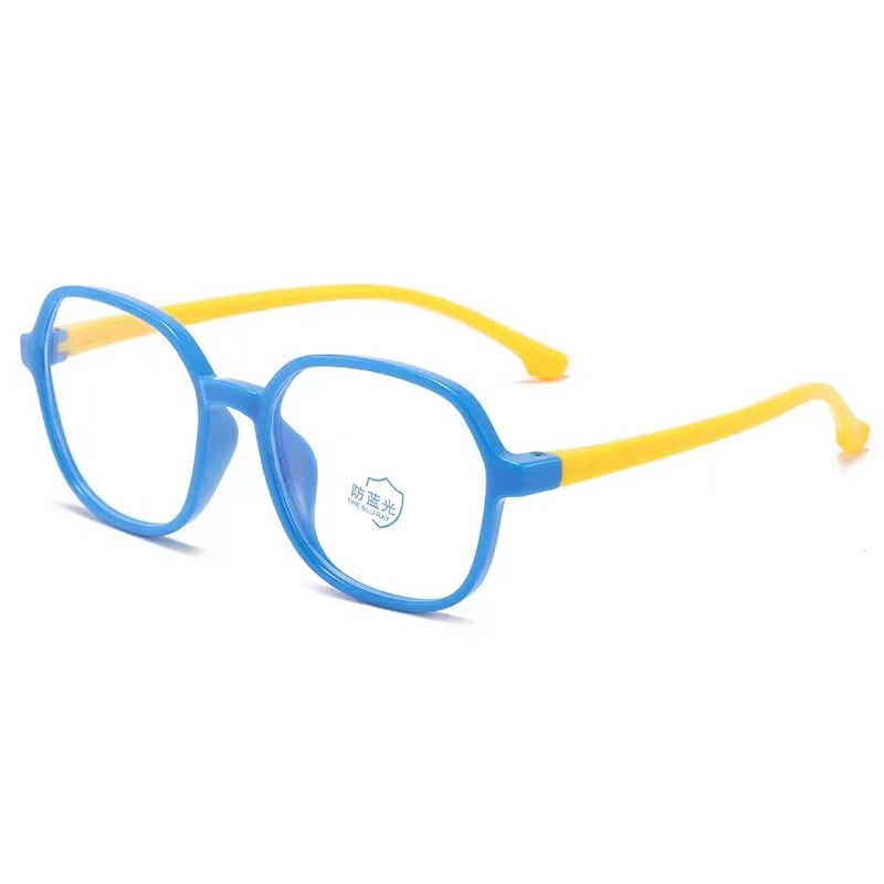 (Rowling)Kacamata Anak NewTrend Silikon/Fashion Anak Unisex Terbaru anti radiasi  Blue Light High Quality Import-Ka-182 Biru-Kuning