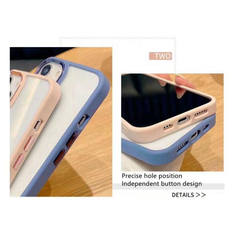 CASE IPHONE MATTE TRANSPARAN ACRYLIC Steel Hybrid Silicone Softcase Fullcover PELINDUNG LENSA METALIK For iphone 11 11 Pro 11 Pro Max 12 12 Pro 12 Pro Max 13 13 Pro 13 PRO PROMAX