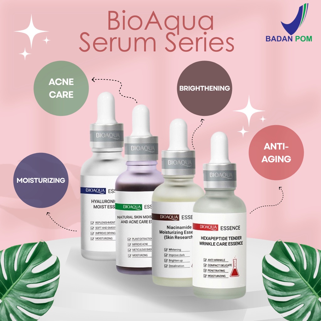 Bioaqua Pemutih Wajah Serum Wajah Essence Oil Face Blemish Serum Niacinamide Whitening Memutihkan Brightening