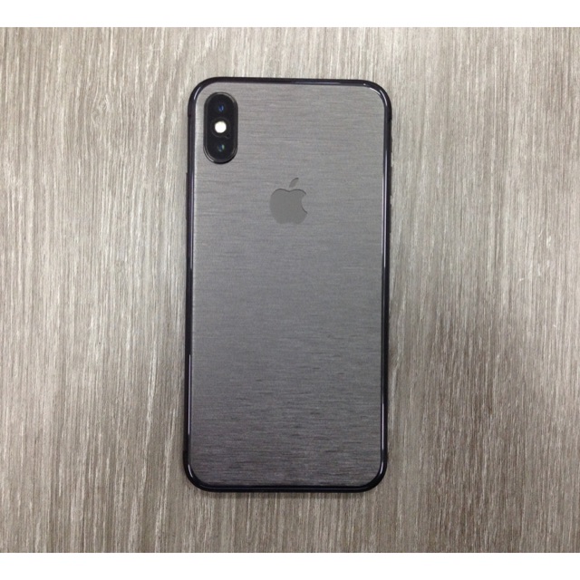 STIKER iPhone XS Max backdoor only motif abu metalik berserat (BACA RINCIAN PRODUK)