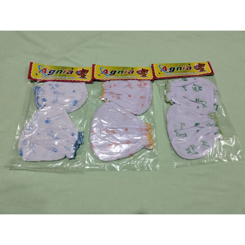 PROMO !!! 3PCS &amp; 1 PCS SARUNG TANGAN + SARUNG KAKI BAYI MOTIF