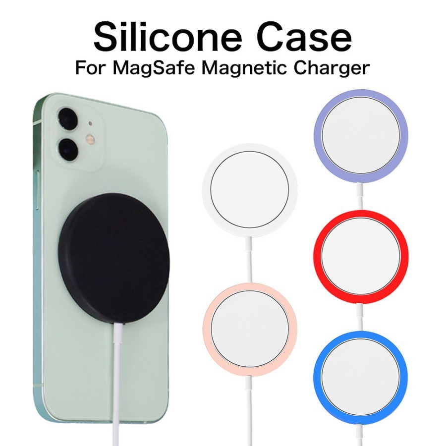 Wireless Pad Charger Soft Rubber Silicone Case Cover For MagSafe