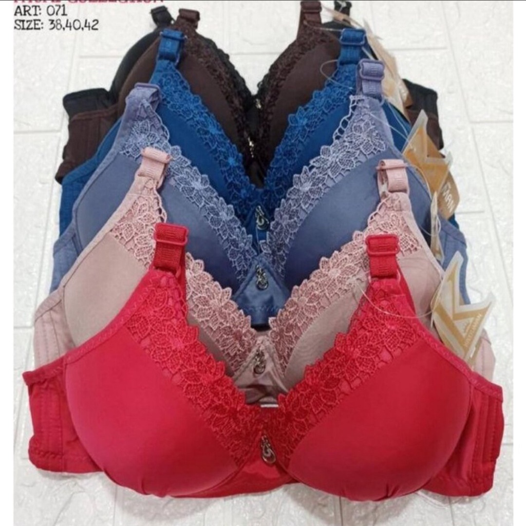 BRA BH BRUKAT RENDA CUP BESAR KAIT 3 BUSA TANPA KAWAT PREMIUM BRA