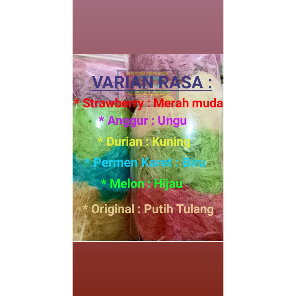 

ARUM MANIS RAMBUT MBAH 1KG PLASTIK