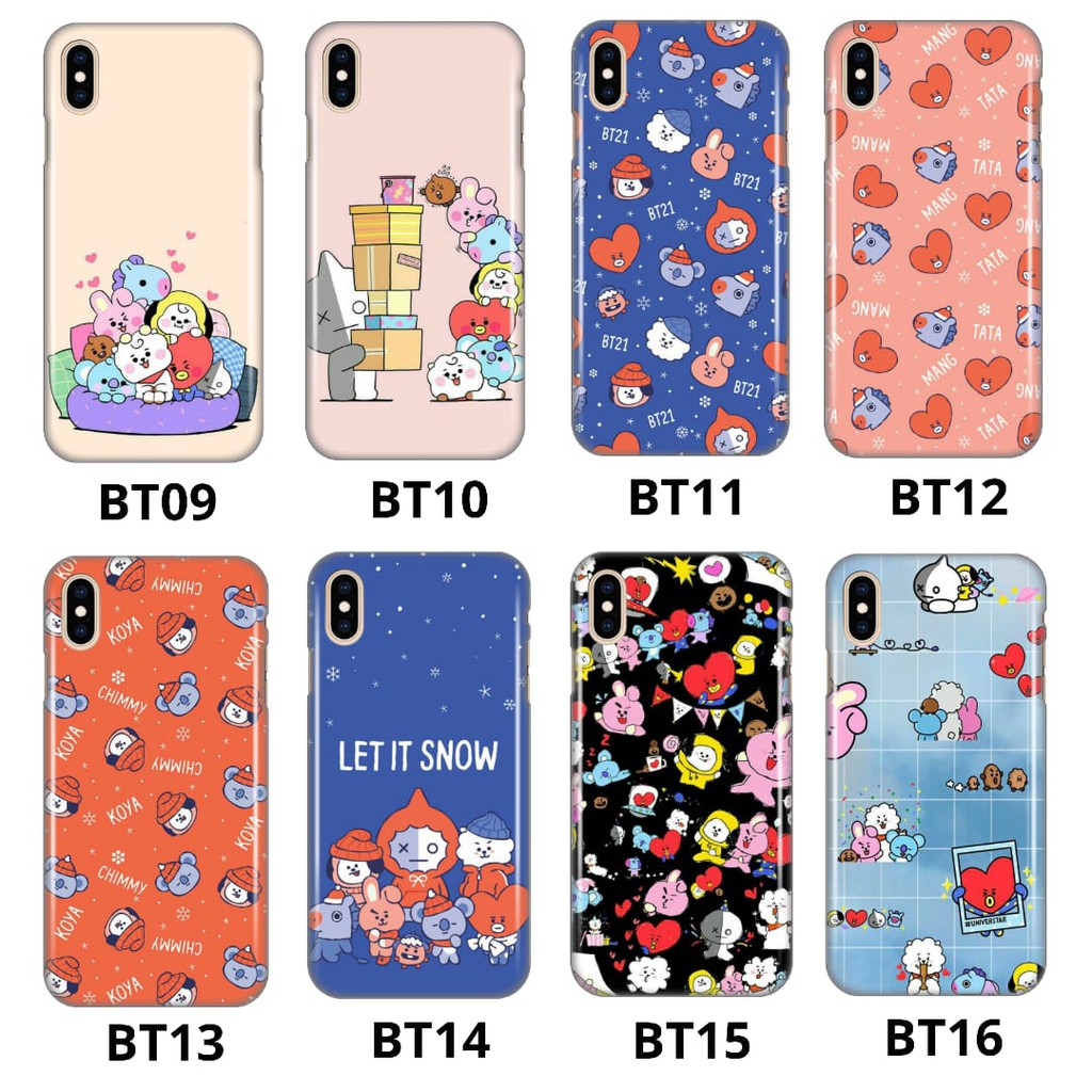 custom case bt21 vivo v15,v15 pro,v17,v17 pro,v19,vivo s1,s1 pro,z1 pro case glass premium