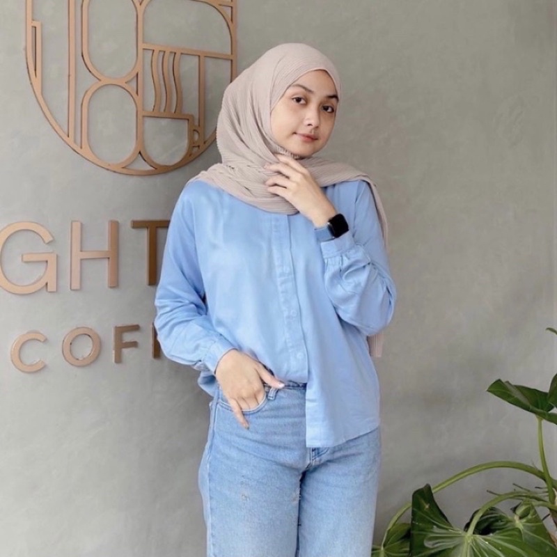 Kemeja Rayon Twill Kemeja Basic Wanita Murah Premium