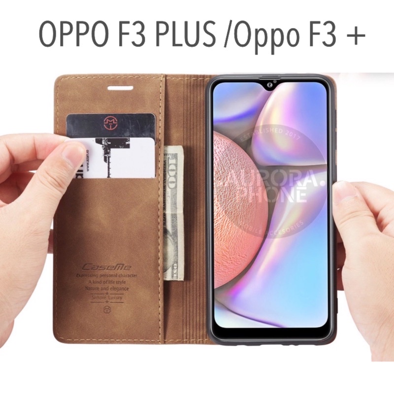 Oppo F3 Plus F3+ Caseme Original Case Oppo F3 Plus Flip Case Caseme Oppo F3 Plus / Case Dompet Walle