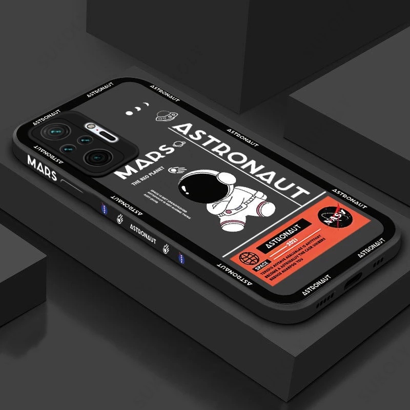 Case Bentuk Kotak Astronot Anti Jatuh Untuk Xiaomi 11 Poco X3 NFC X3 Pro Poco M3 M2 Redmi Note 7 Pro Note 8 Pro Note 9 Pro Note 10 Pro Note 11 Pro Redmi 8 9 10 9 10 9A 9T 9T