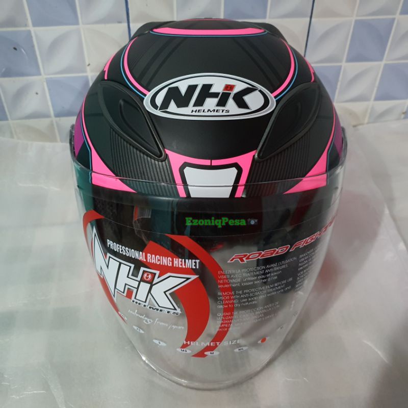 HELM NHK R6 WAVE BLACK PINK DOFF