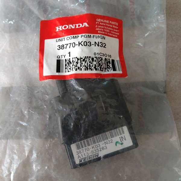 ECM ECU Unit Comp PGM Honda Revo Fi ORI AHM 38770K03N32
