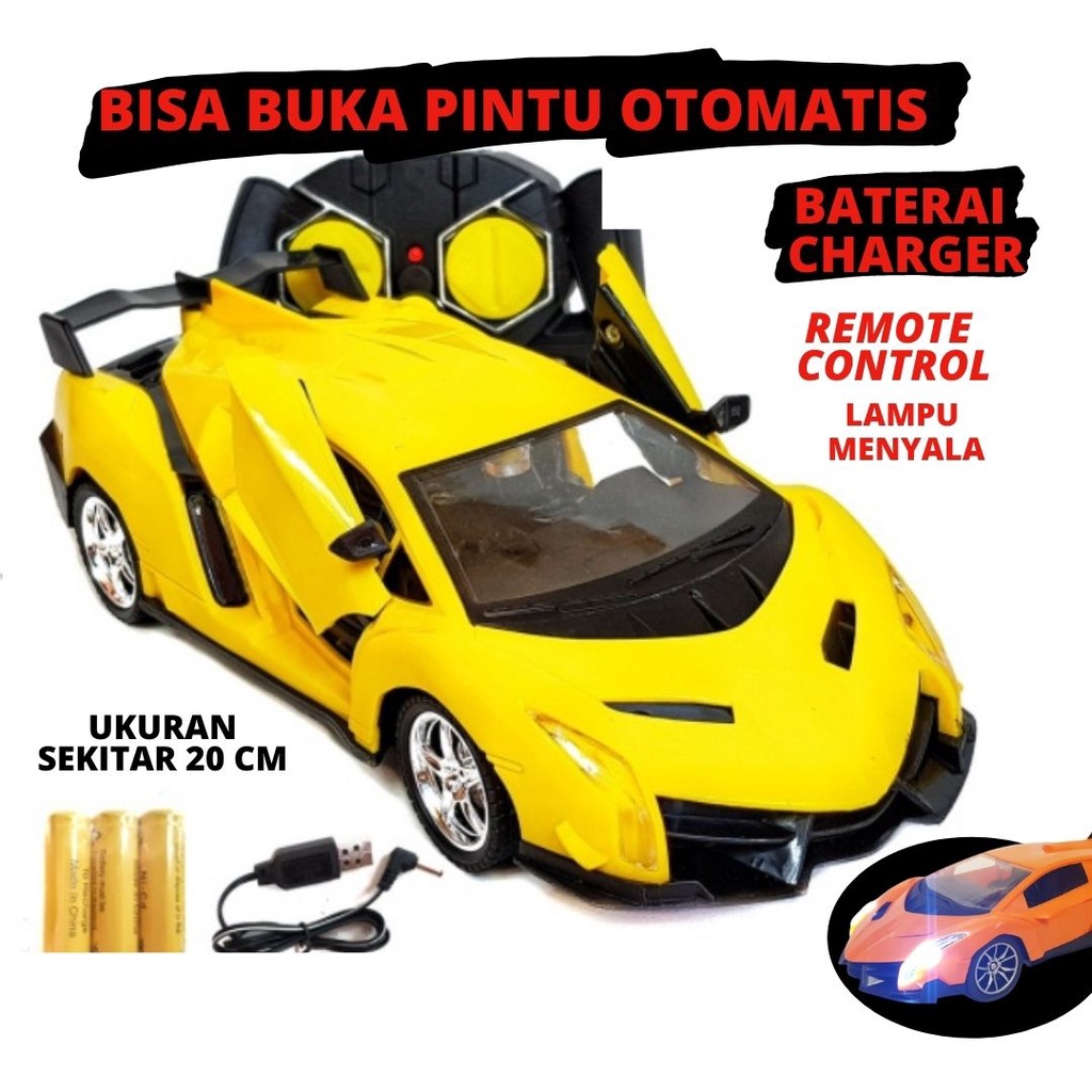 Mobil RC Remote Control Lamborghini baterai cas Sedan Sport Buka Pintu Mobil Remot Kontrol Terbaru