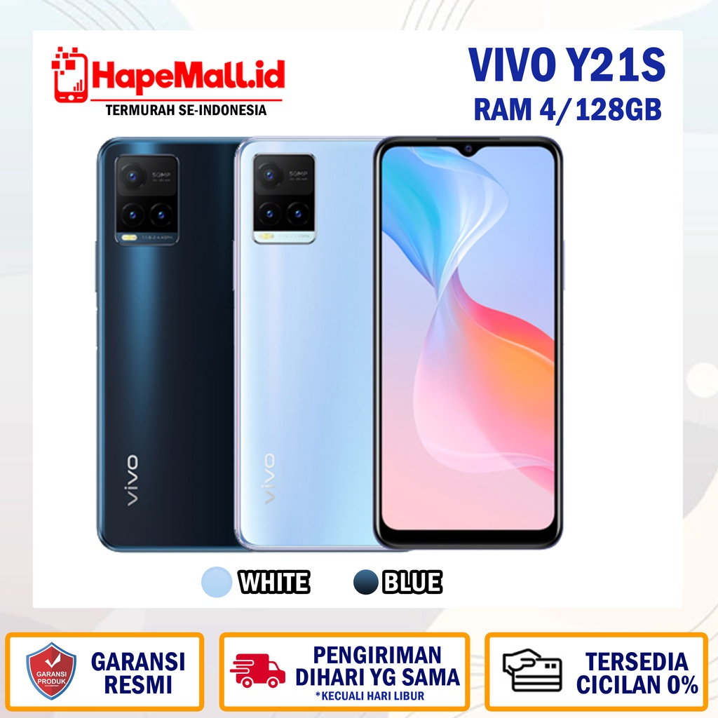 VIVO Y21S RAM 4/128GB GARANSI RESMI VIVO INDONESIA TERMURAH