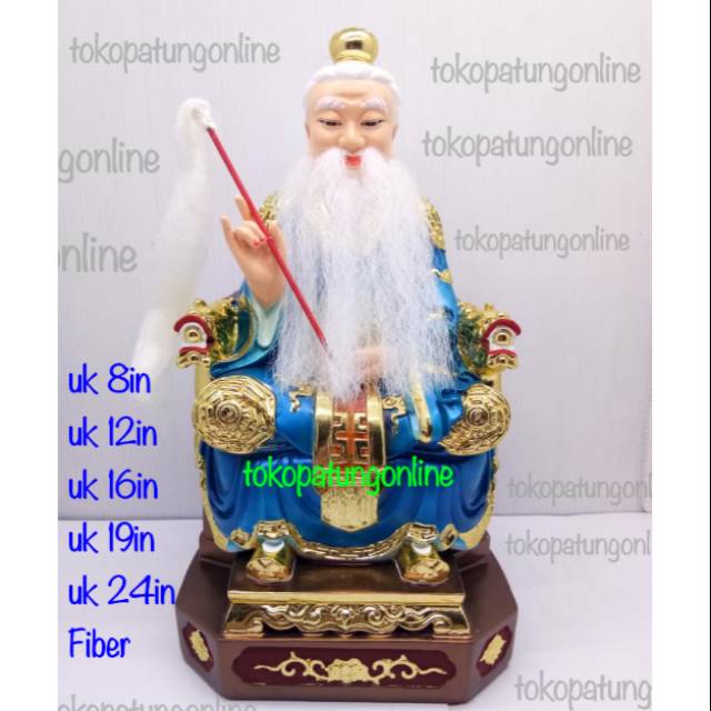 Patung Thai Shang Lao Jin Jubah Biru 12in