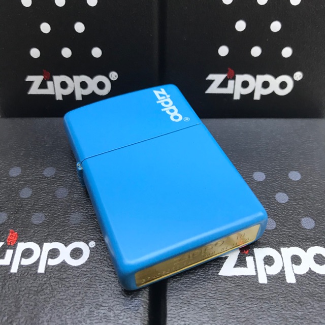 Zippo Matte Warna Biru Muda Grade Ori