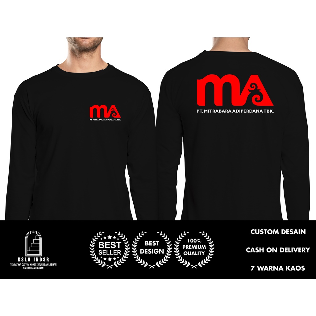 Kaos Baju Mitrabara Adiperkasa Pertambangan Lengan Panjang DB
