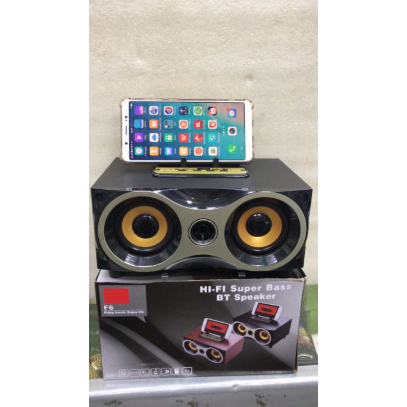 Speaker F 6 Bluetooth new FM Radio USB Suara super bass model elegan