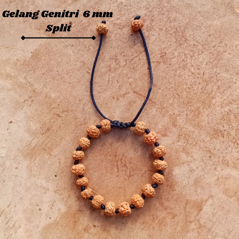 Gelang Genitri Split Tali Cina / Gelang Rudraksha Khas Bali / Gelang Rudraksa Bali / Aksesoris Rudraksa / Gelang GenitriKhas Bali / Gelang Kesehatan / Craft Dewata