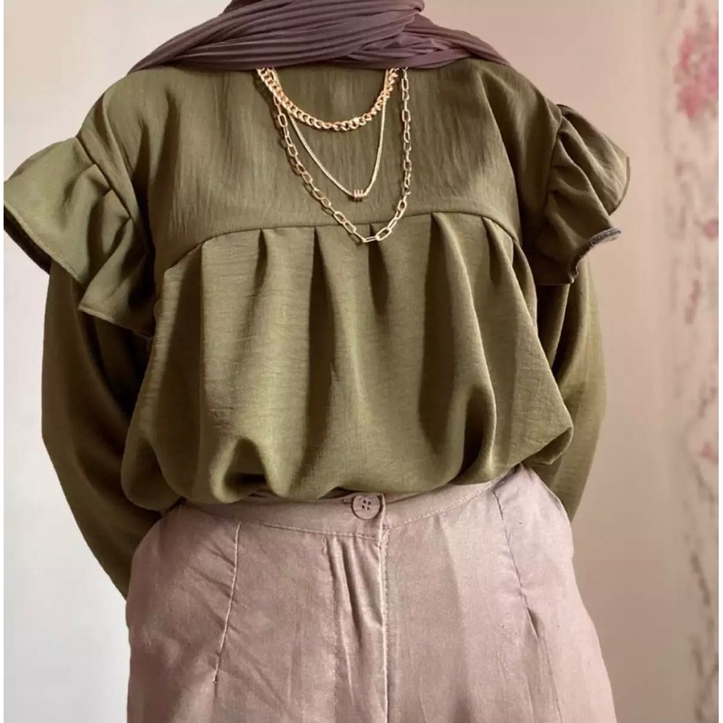 DAISY BLOUSE RAYON CRINGKEL | BLUS WANITA KEKINIAN | BLUS WANITA PALING HITS 2021 | BISA COD