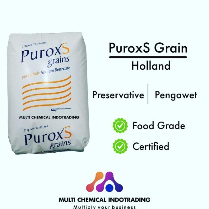 

KHUSUS GOSEND / GRAB SODIUM BENZOAT PUROX S GRAIN || 25 kg ---NEW---