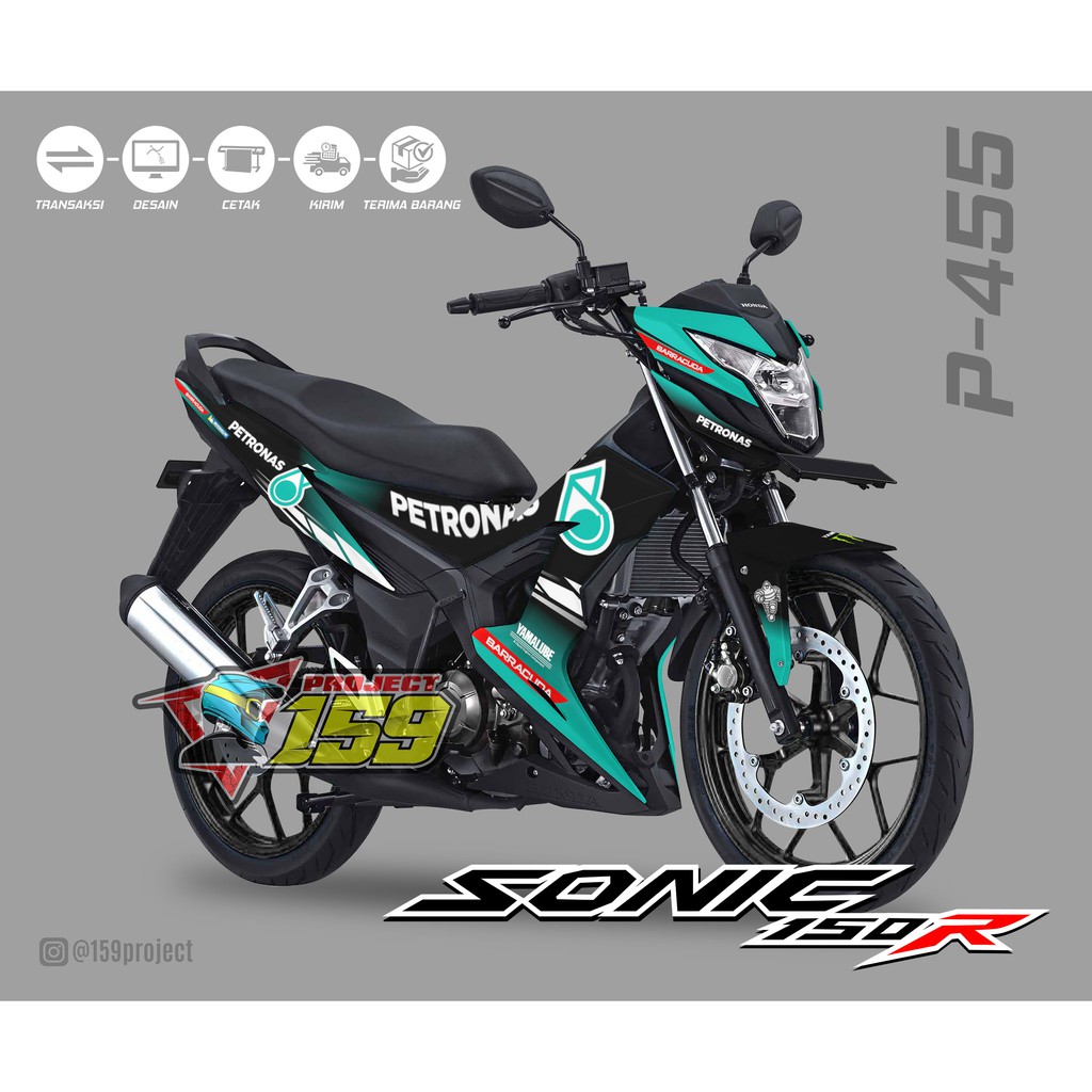 Sticker Decal Sonic 150 R - Project 455 Petronas Yamaha Livery