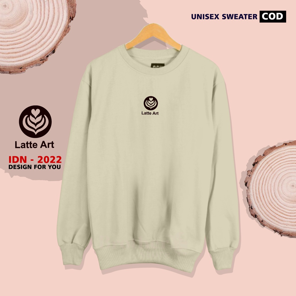 sweater crewneck sweatshirt - Latte Art - ( PROMO COD )