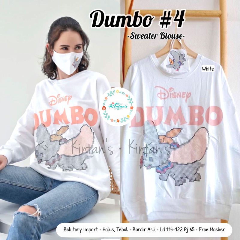 Dumbo #4 sweater blouse by kintans / Blouse sweater muslimah halus rekomended