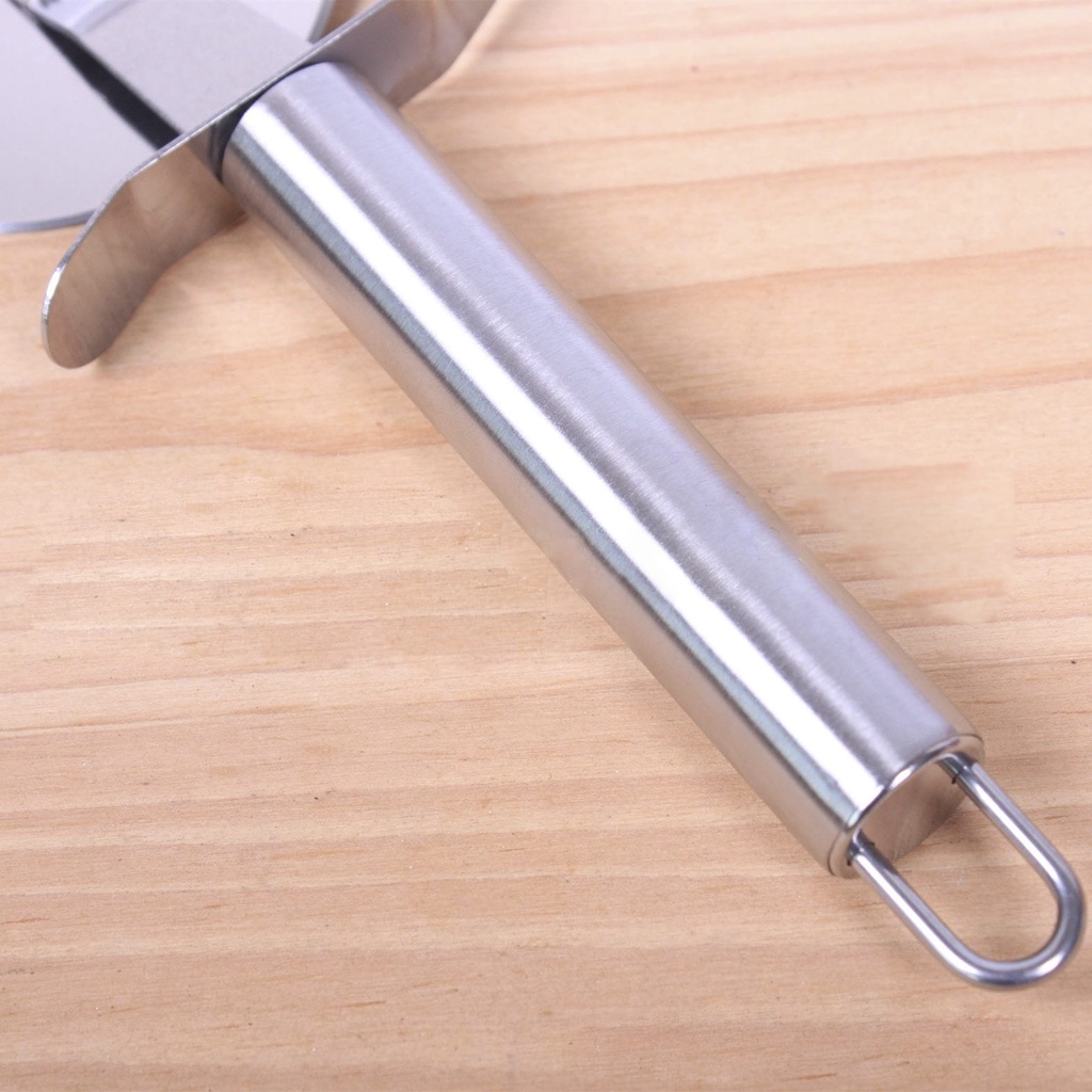 Pisau Cutter Pizza Pisau Pemotong Pizza Bentuk Roda Stainless Steel/ alat pemotong pizza stainless steel