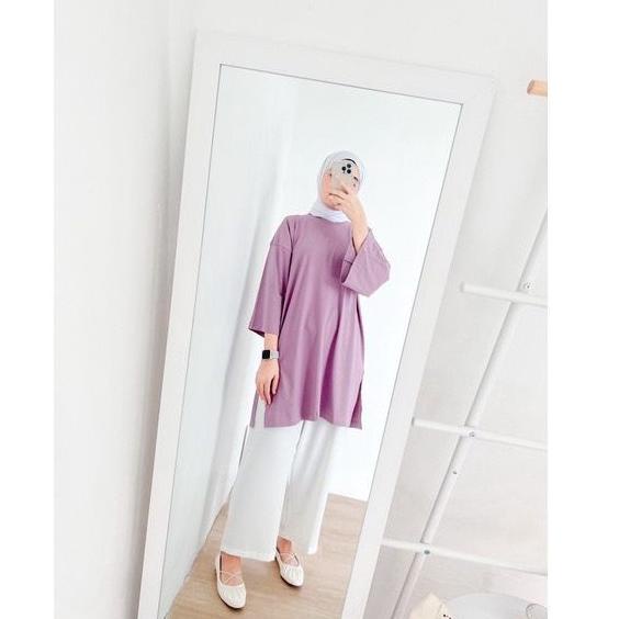 Smy31au22ѕ ▪ Myza Oversize XXL Slit Blouse / Top Hijab