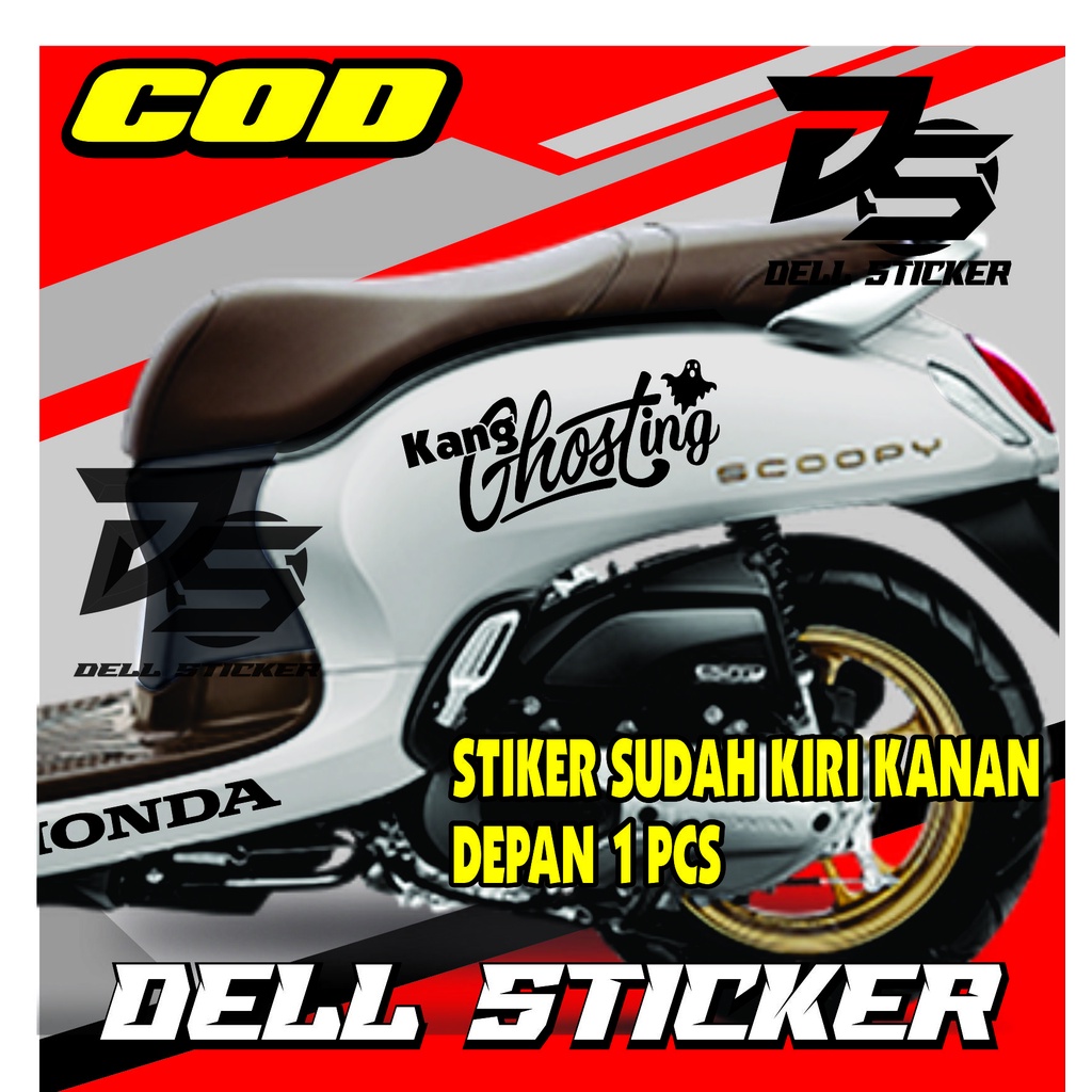 Stiker Scoopy KANG GHOSTING / Sticker Cutting Scoopy / Stiker Motor Scoopy