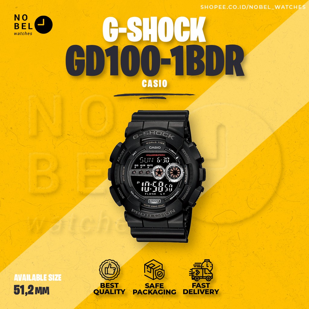 G-SHOCK GD100-1BDR ORIGINAL 100% | Jam Tangan Pria Murah | Jam Tangan G-Shock Murah