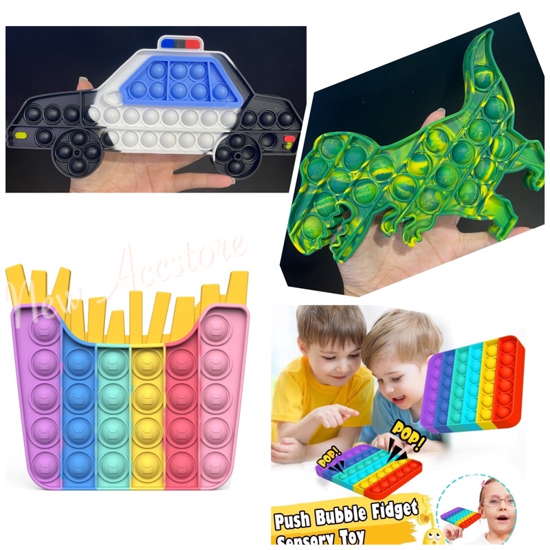 POP IT MURAH RAINBOW  fidget push Pop It Fidget Toy Push mainan anak-1