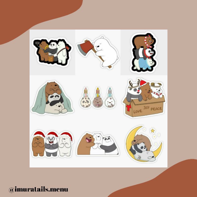 49pcs Sticker Tumblr We Bare Bears