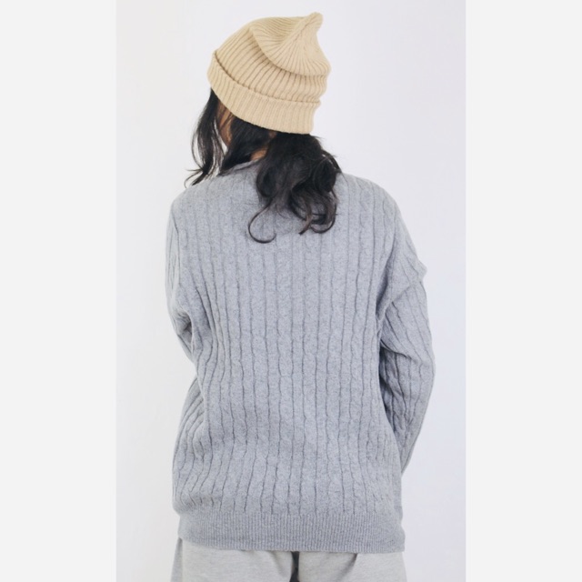 Sweater Rajut Wool Import Musim Dingin Basic knitwear winter