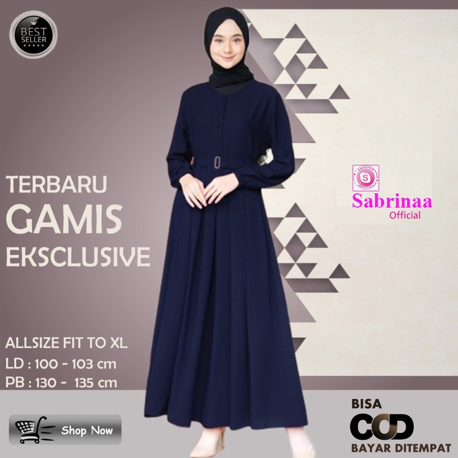 Baju Gamis Hitam Polos Wanita Remaja Terbaru 2022