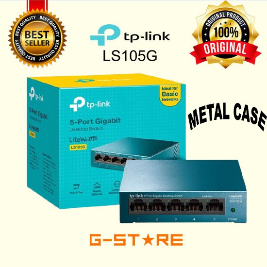 SWITCH HUB MURAH RUMAH KANTOR TPLINK LS105G GIGABIT METAL 5PORT ORI GARANSI LS 105G TP LINK LS105G 5-Port 10/100/1000Mbps Desktop Network Switch TP-LINK LS105G 5-Port 10/100/1000Mbps Desktop Switch TP LINK LS105G 5-Port 10/100/1000Mbps Desktop Network